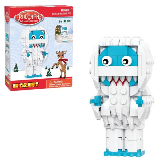 BRICKCRAFT Bumble Abominable Snowman Building Block Kit Christmas 92 PC Bricks - Picture 1 of 4